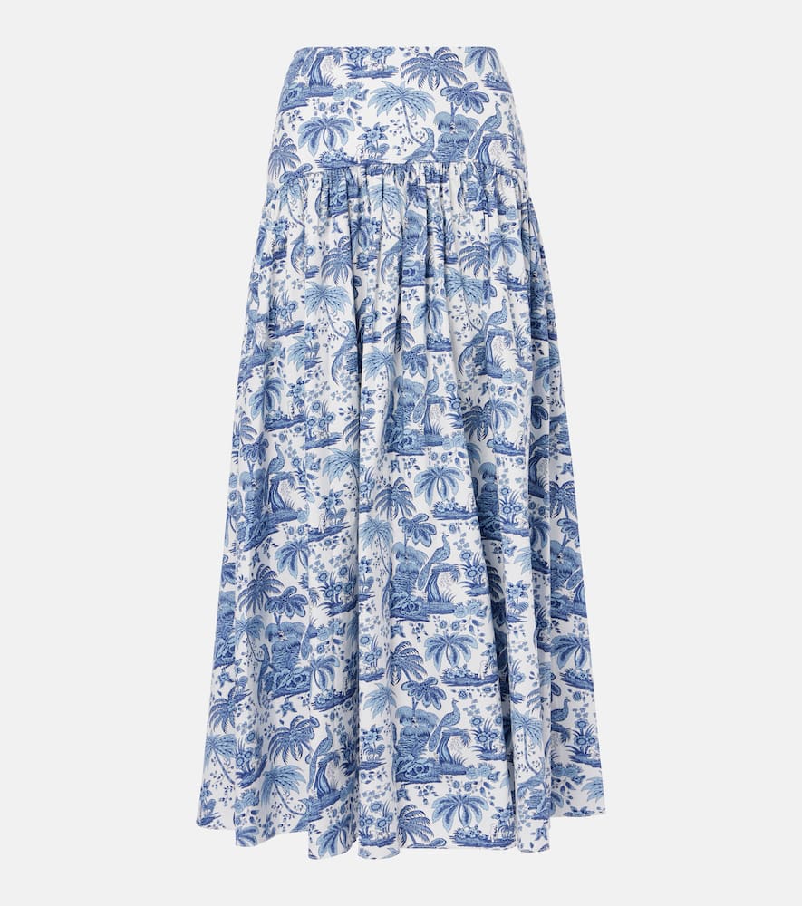 Procida pleated maxi skirt