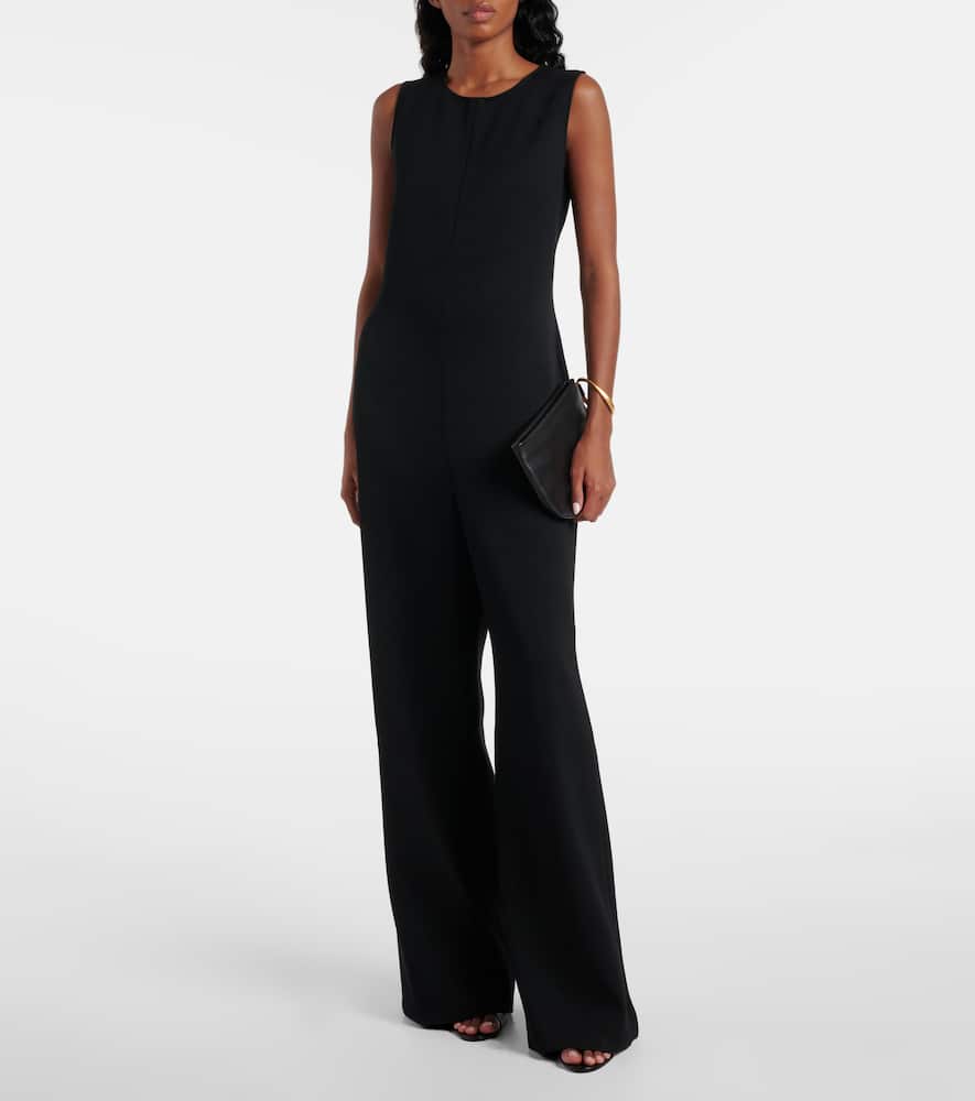 The Row Geo Leather Clutch In Black