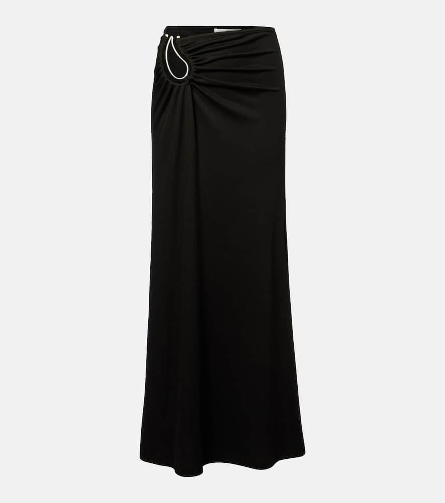 Paisley gathered maxi skirt