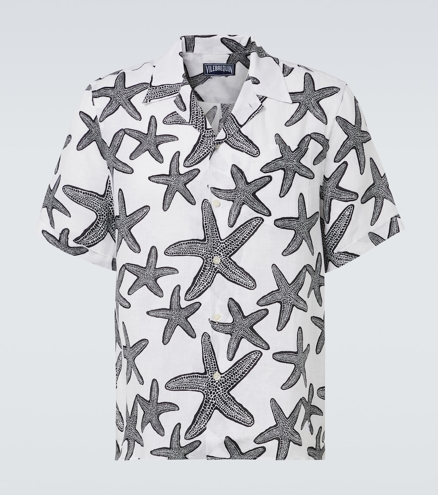 Vilebrequin Printed Linen Bowling Shirt