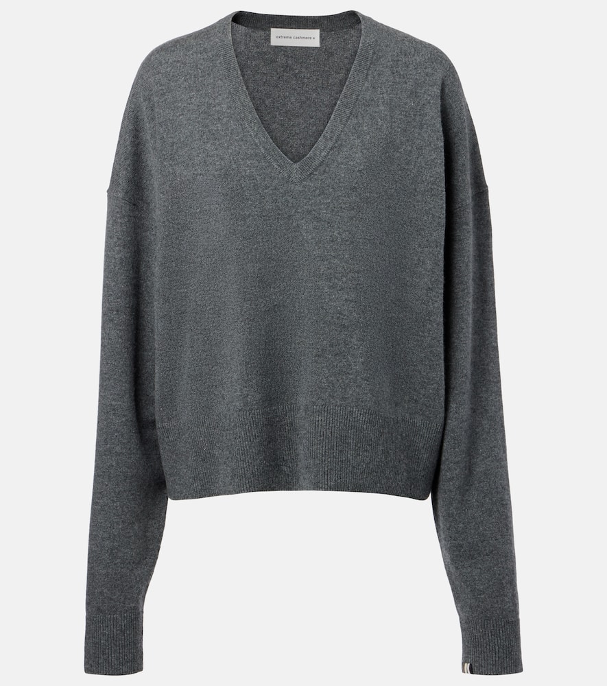 Extreme Cashmere N°224 Clash Cashmere-blend Sweater In Gray