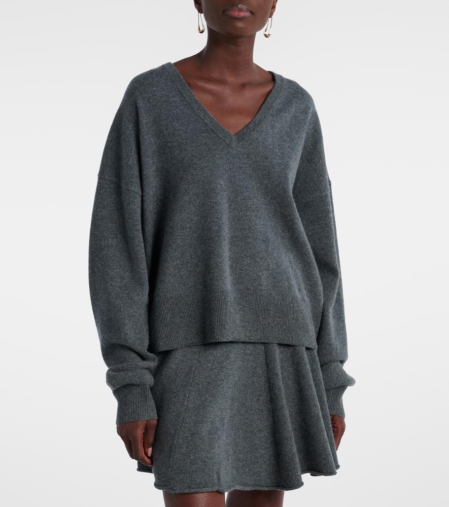 Extreme Cashmere N°224 Clash Cashmere-blend Sweater In Gray