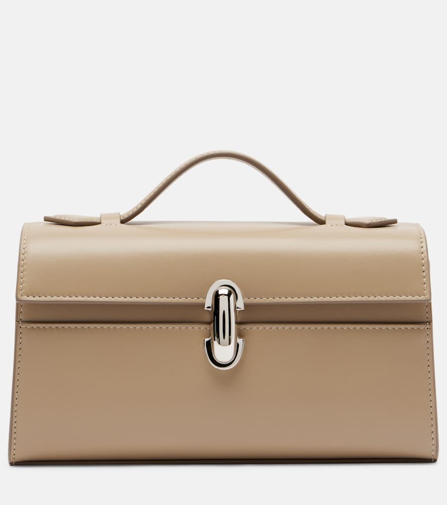 Symmetry leather tote bag