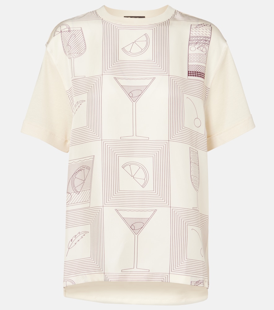 Loro Piana Loro Piana Mazzorbo printed silk jersey T-shirt　Loro Piana Mazzorbo プリント シルクジャージー T シャツ