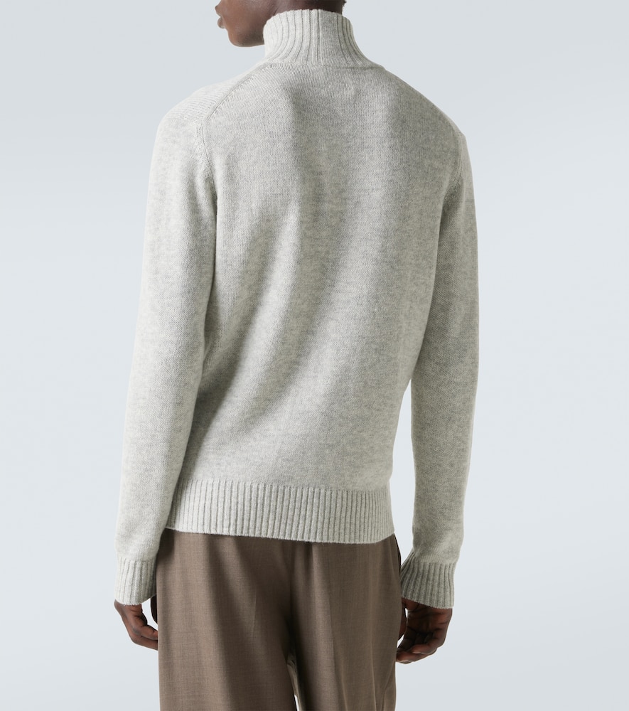 Allude Wool And Cashmere Turtleneck Sweater In Gray