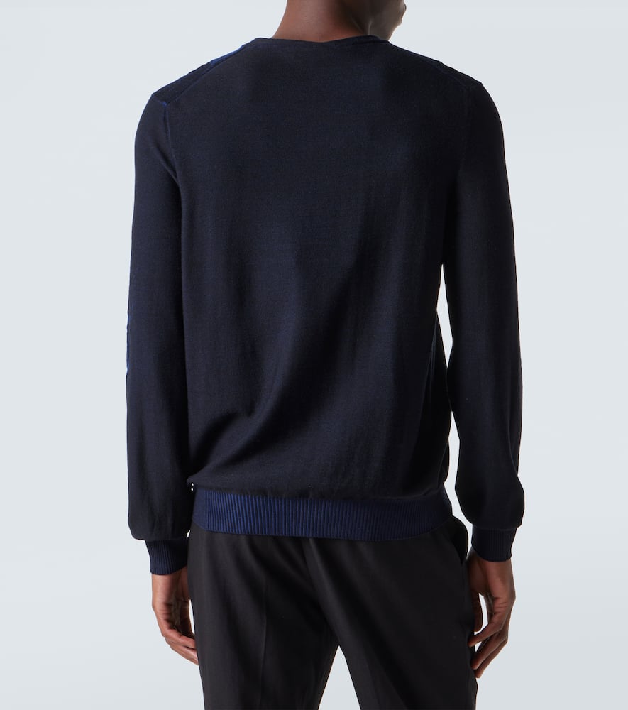 Alexander Mcqueen Merino Wool Exploded Skull Jumper