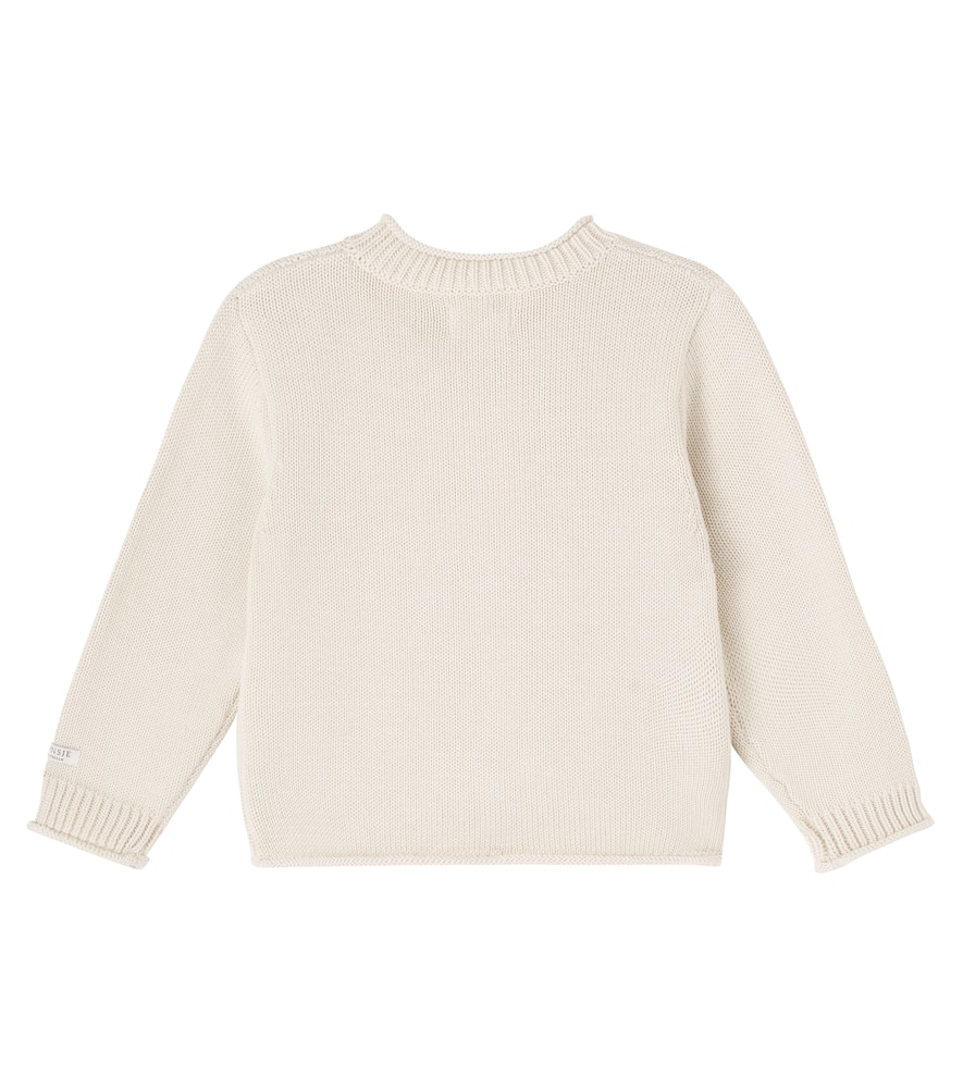 Donsje Baby Dieck Cotton Cardigan In Neutral