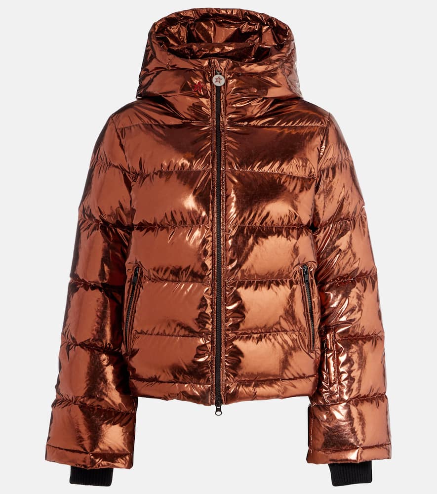 Perfect Moment Polar Flare Down Ski Jacket In Brown