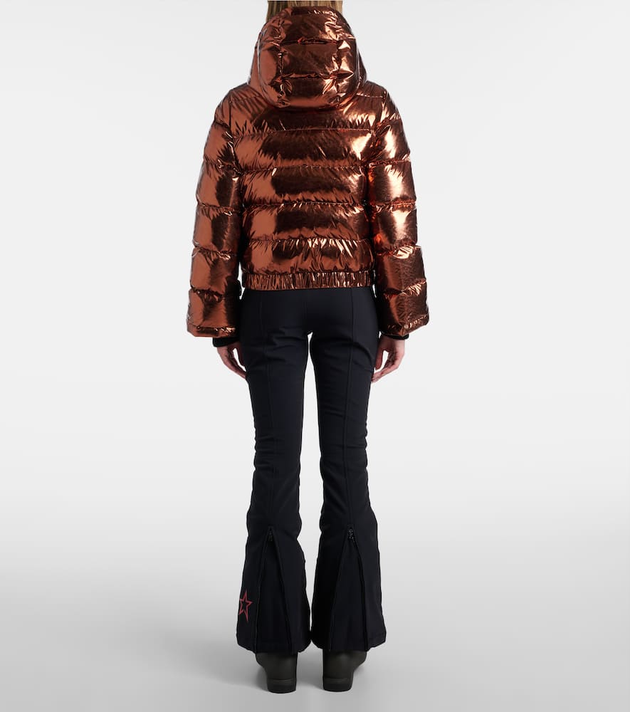 Perfect Moment Polar Flare Down Ski Jacket In Brown