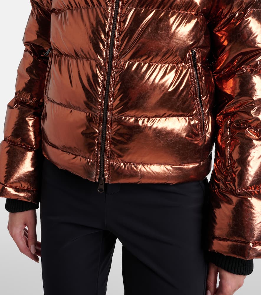 Perfect Moment Polar Flare Down Ski Jacket In Brown