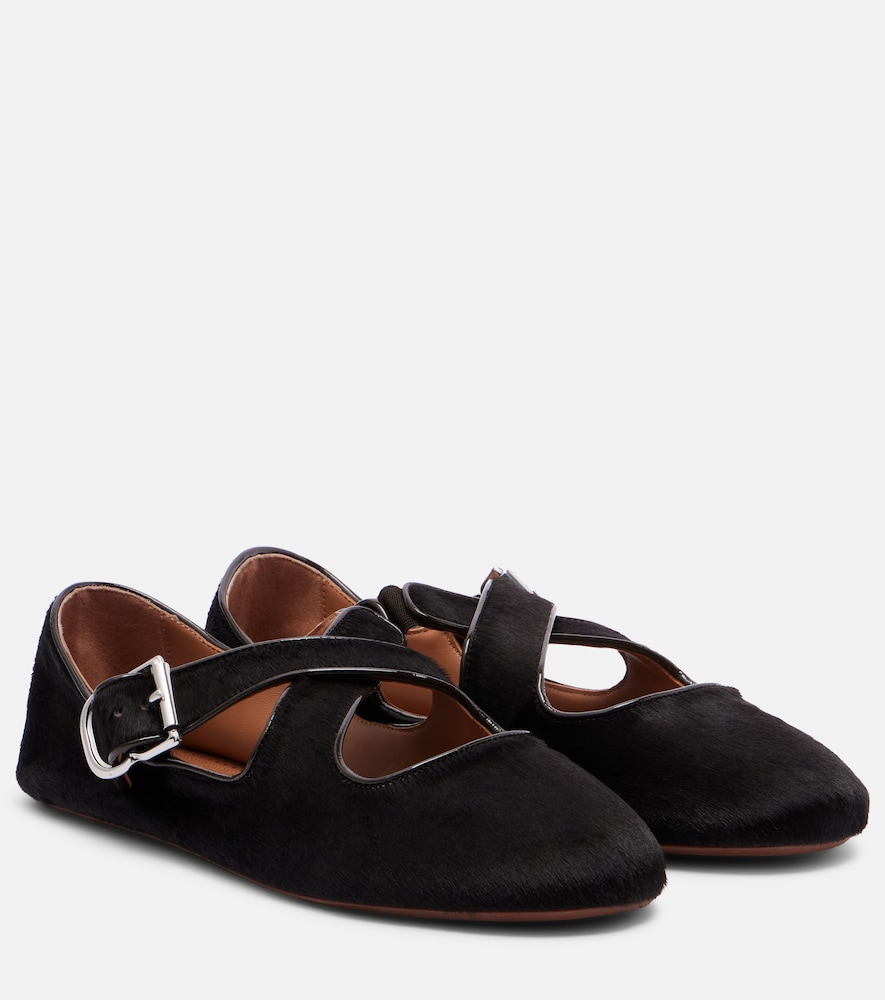 Alaia Alaïa Calf hair ballet flats