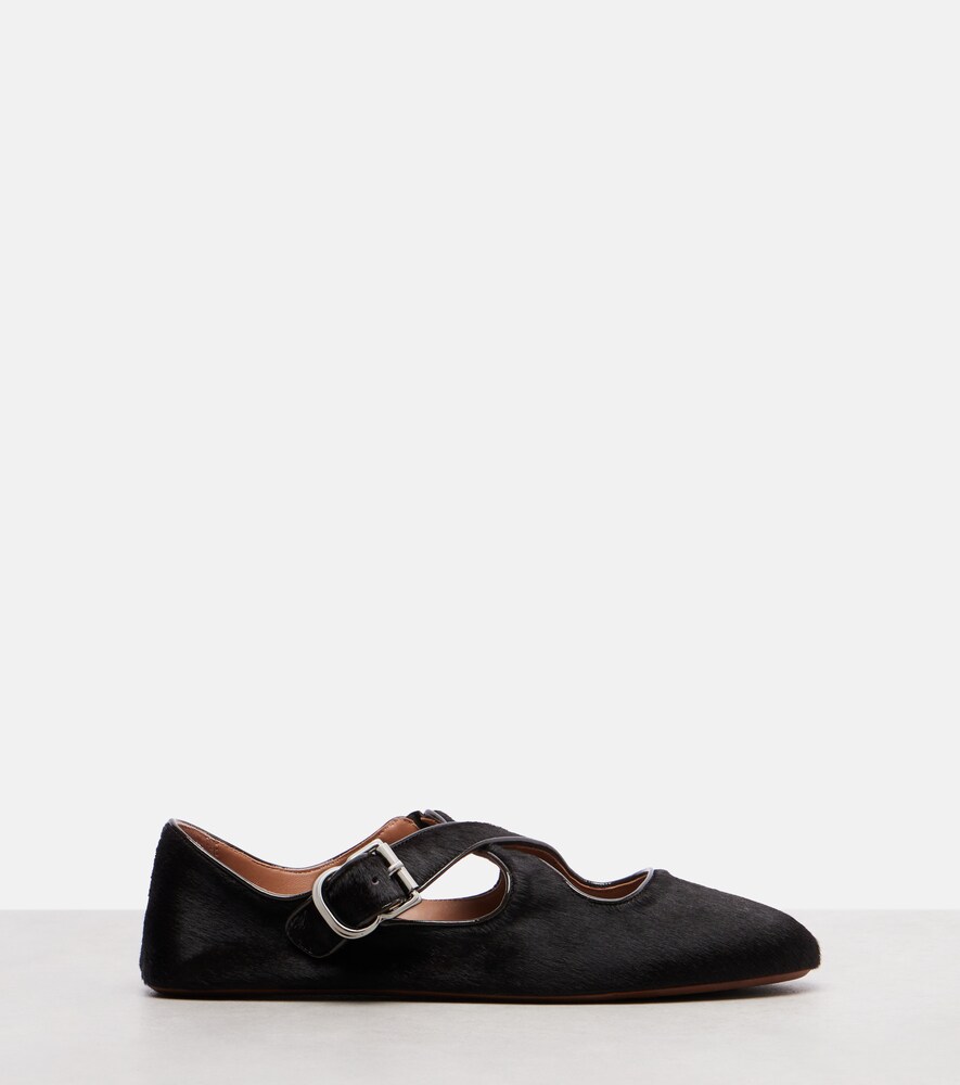  Alaia Alaã¯a Calf Hair Ballet Flats 