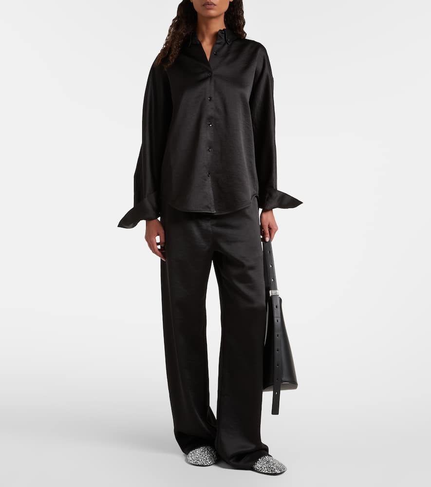 Proenza Schouler Caroline Crêpe Shirt In Black