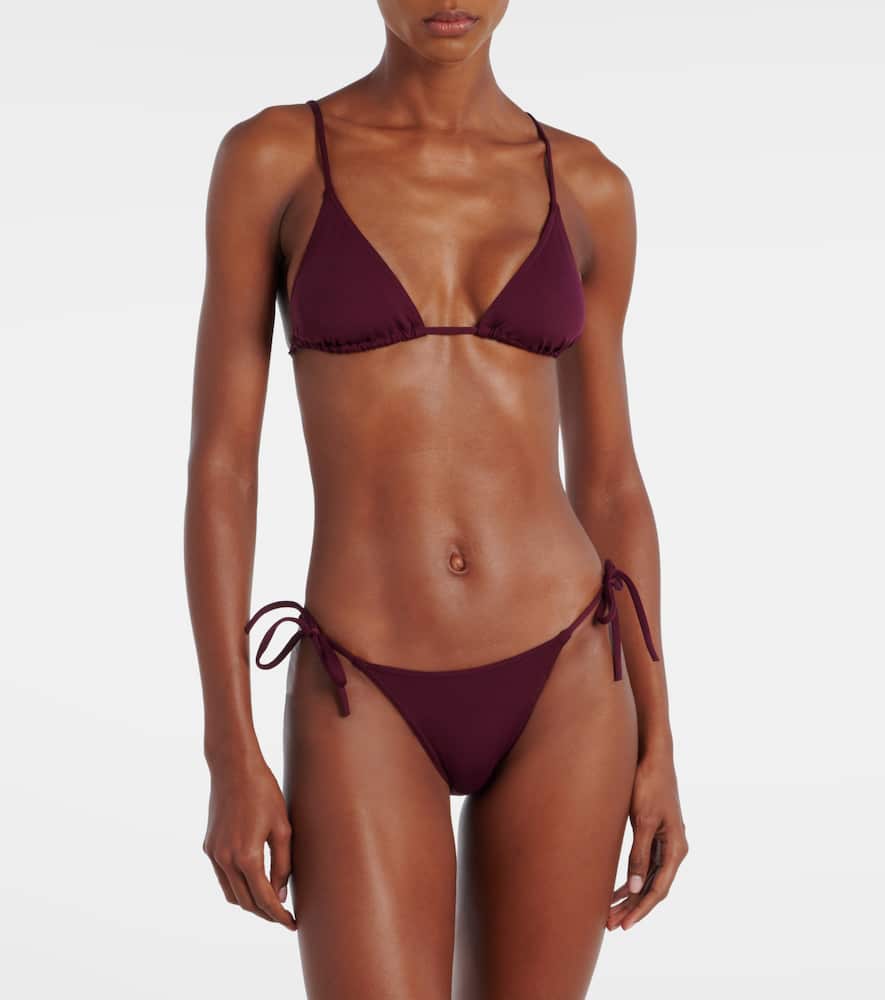 Eres Mouna Bikini Top In Burgundy