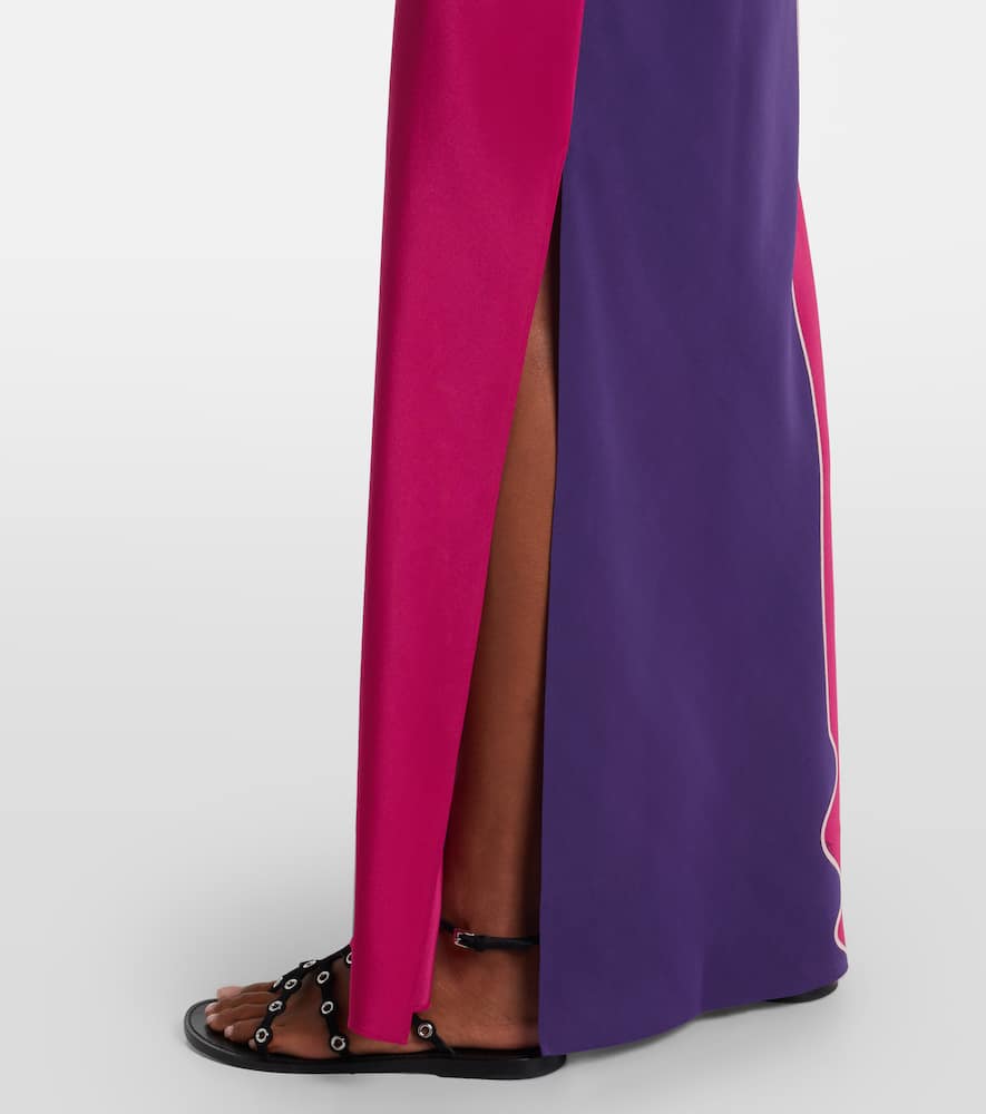 Pucci Printed Silk Crêpe De Chine Maxi Dress In Animal Print