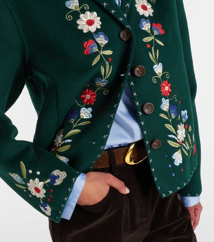  Rixo Rixo Jude Embroidered Wool-blend Jacket 