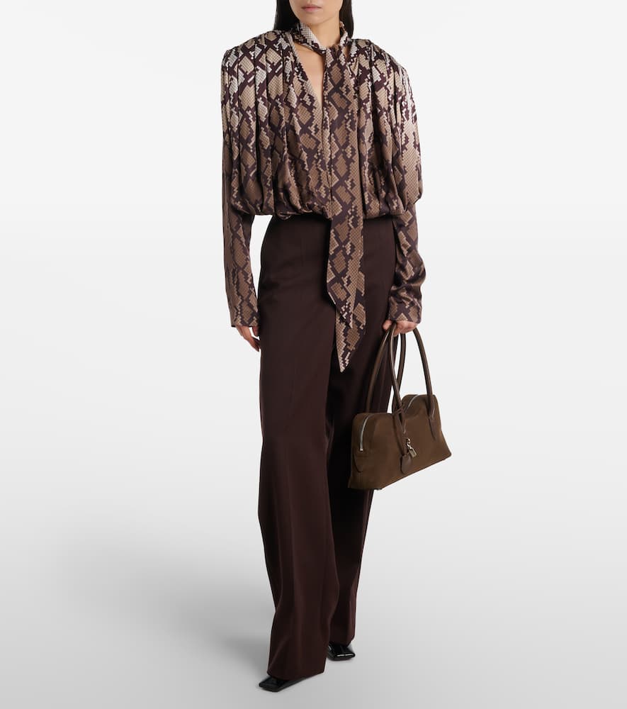 Stella Mccartney Ryder Faux Suede Crossbody Bag In Brown