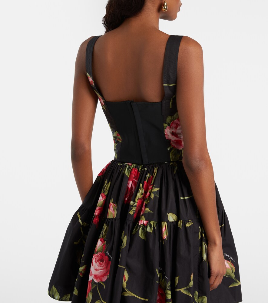Dolce&Gabbana Floral Cotton-Blend Bustier Top