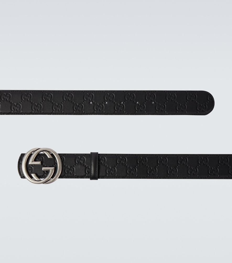  Gucci Gucci Interlocking G Reversible Leather Belt 