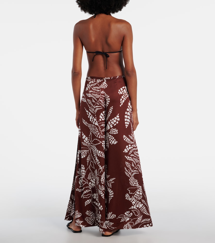  Poupette St Barth Poupette St Barth Clea Printed Wide-leg Pants 
