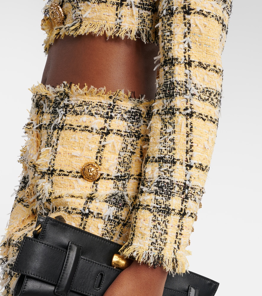  Balmain Balmain Cropped-jacke Aus Tweed Mit Pailletten 