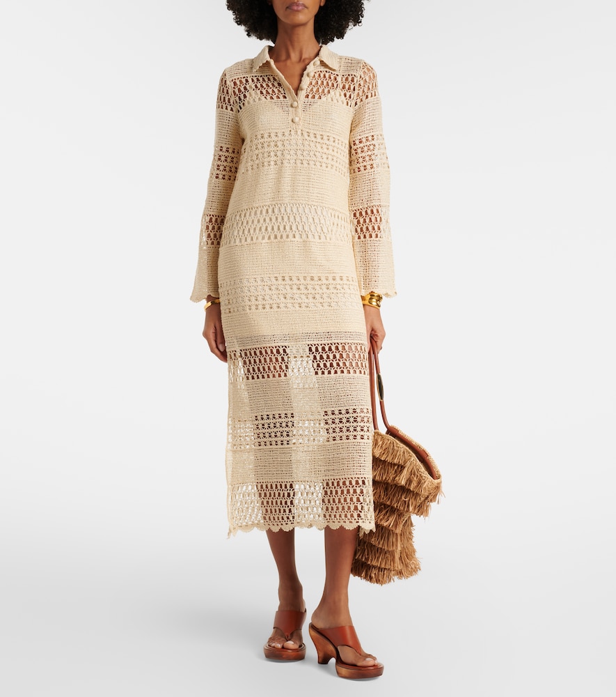 Zimmermann Wanderlust crochet cotton-blend midi dress