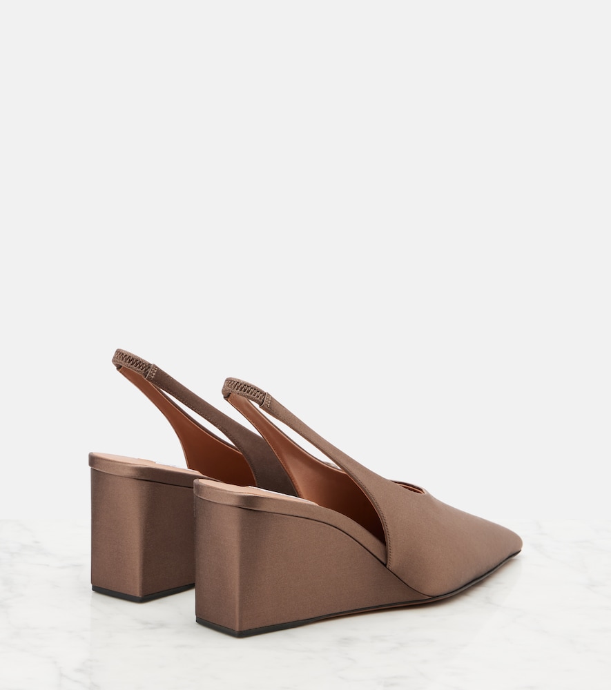  Alaia Alaia Cube 75 Satin Slingback Wedges 