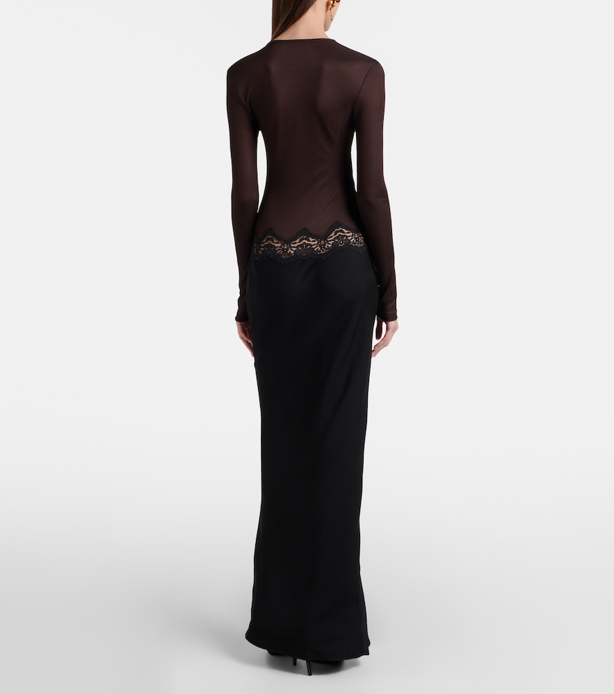  Christopher Esber Christopher Esber Cutout Lace-trimmed Jersey Gown 