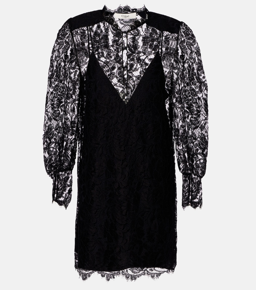Chloe Chloé Floral lace minidress