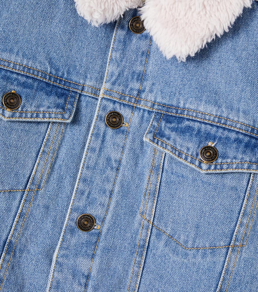 Konges Slojd Konges Sløjd Magot Printed Cotton Denim Jacket In Blue