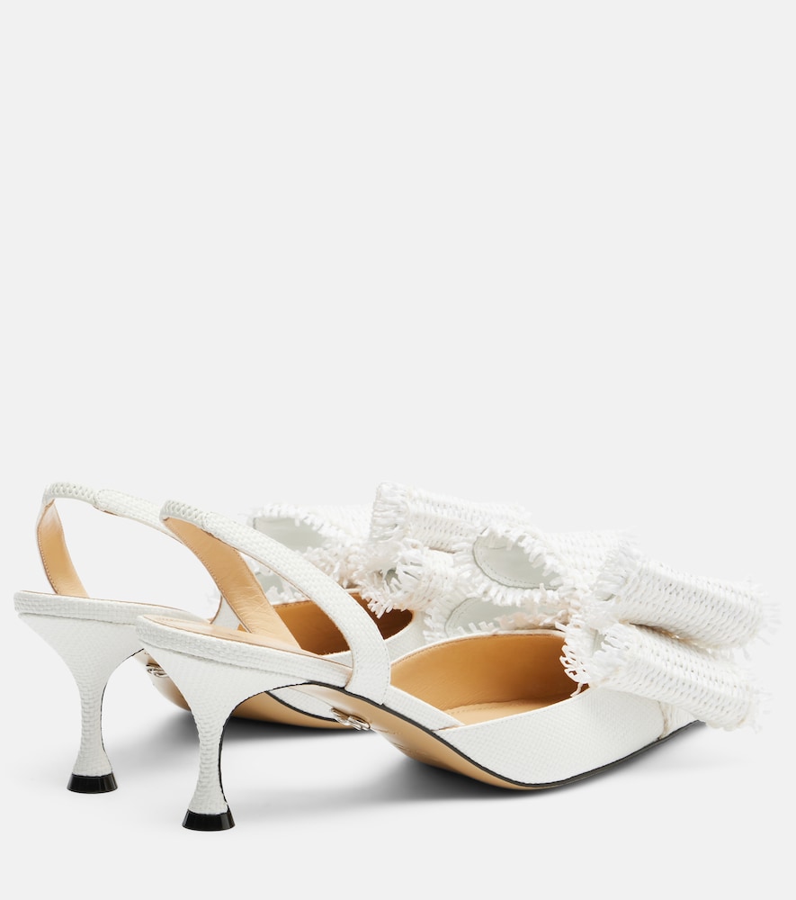  Mach & Mach Mach & Mach Le Cadeau Raffia Slingback Pumps 