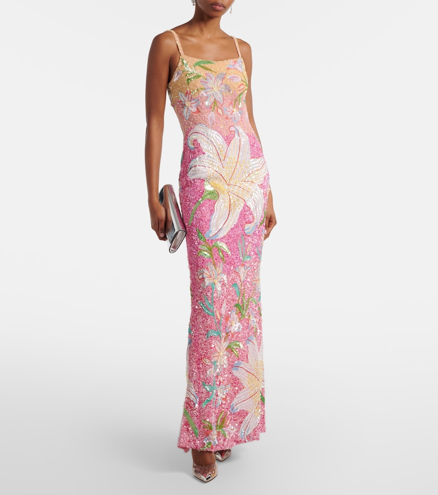 La Fuori Lã  Fuori Floral Sequined Gown 