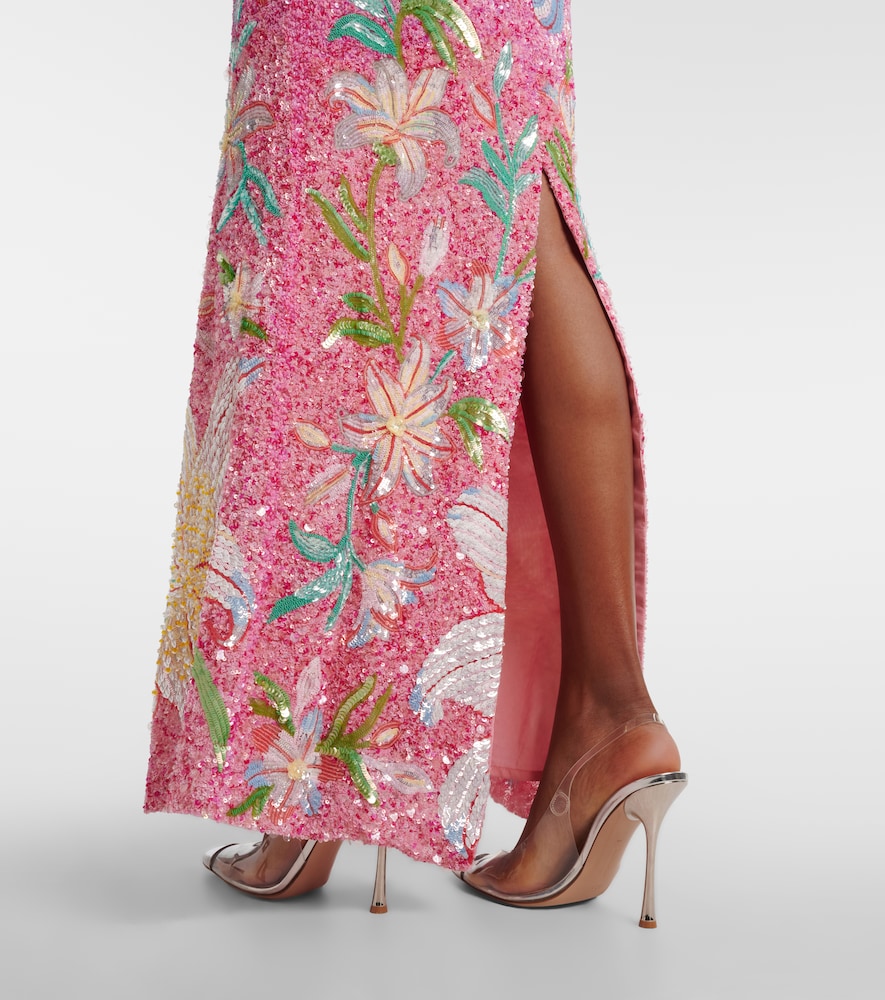  La Fuori Lã  Fuori Floral Sequined Gown 