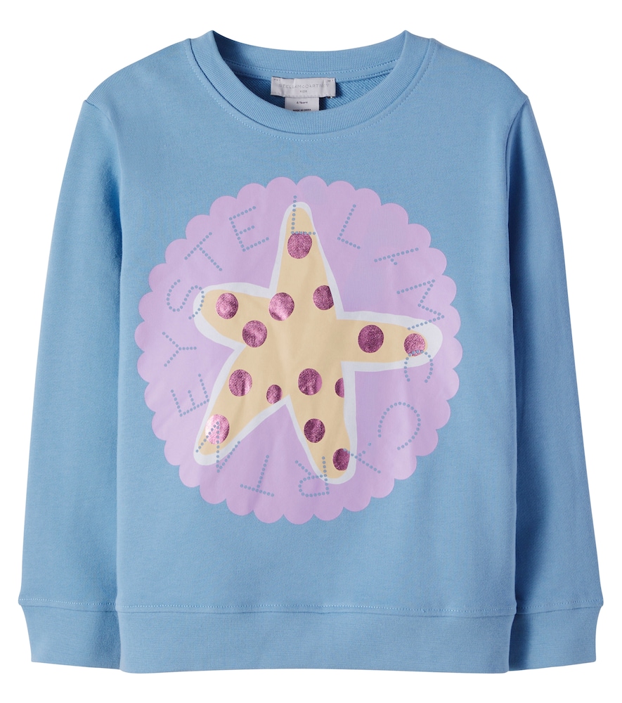Stella McCartney Kids Logo printed cotton fleece sweatshirt　ステラ マッカートニー キッズ ロゴ プリント コットン フリース スウェットシャツ Stella