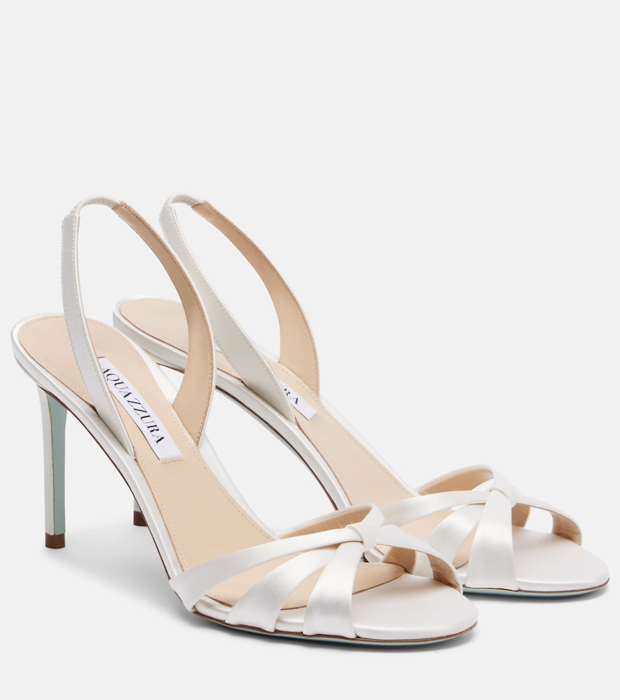 Aquazzura Tati 85 satin slingback sandals