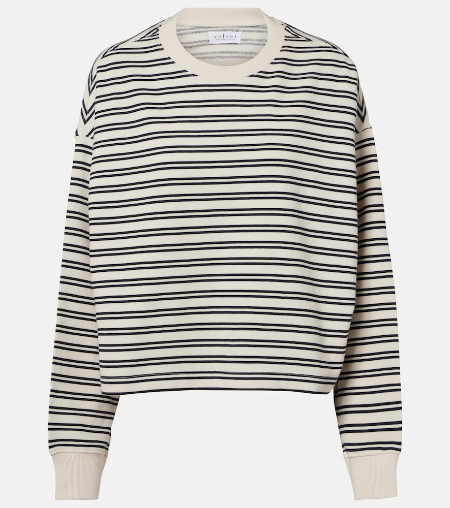 Isabelle Striped Cotton Jersey Sweatshirt