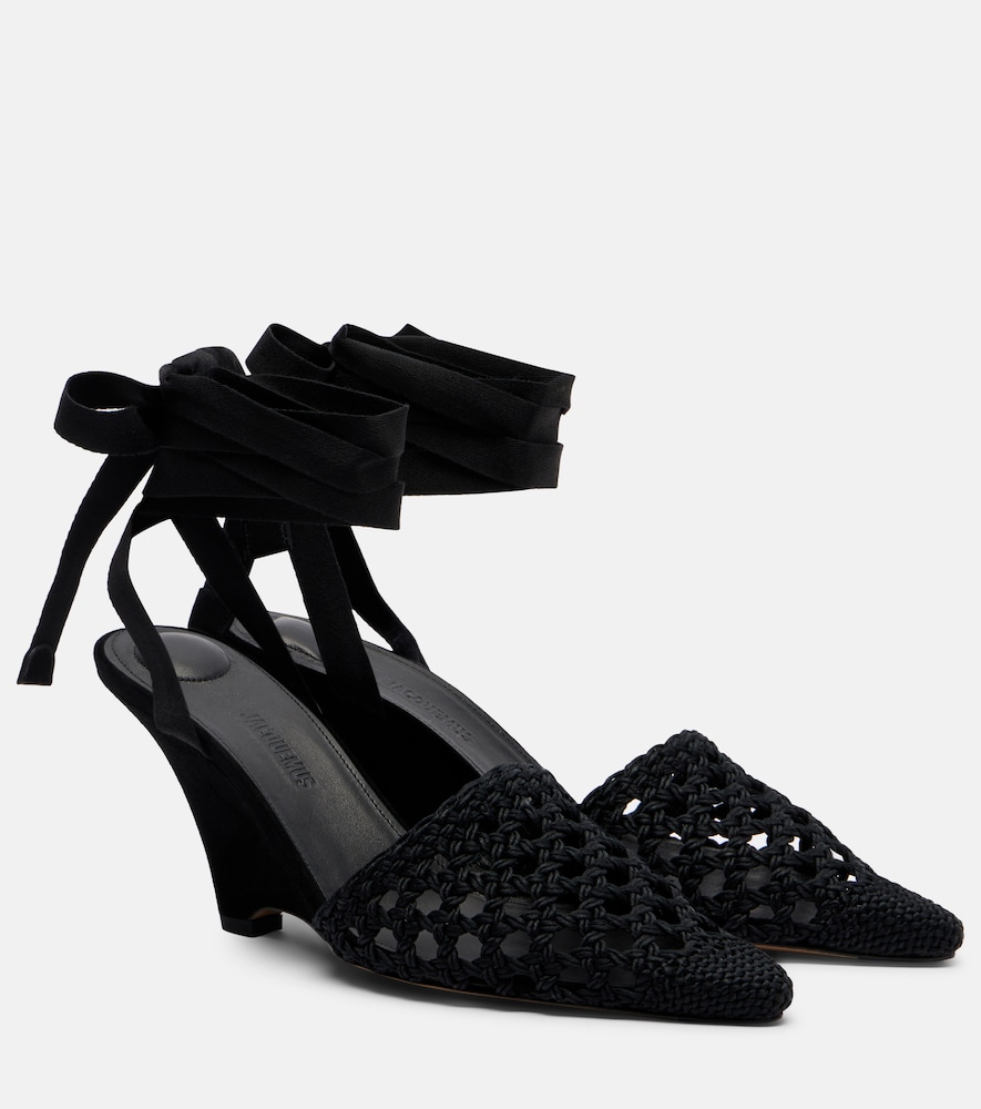 Jacquemus Escarpins compenss effet raphia 553 €