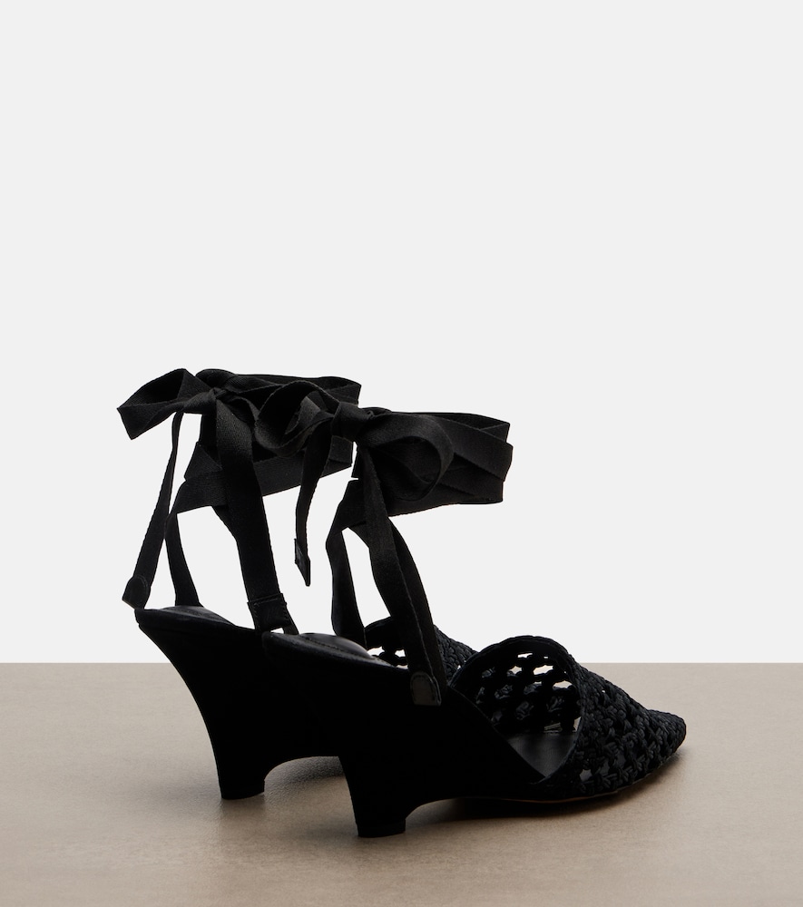  Jacquemus Jacquemus Woven Raffia-effect Wedges 
