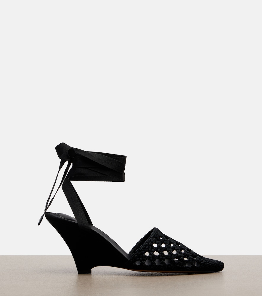  Jacquemus Jacquemus Woven Raffia-effect Wedges 