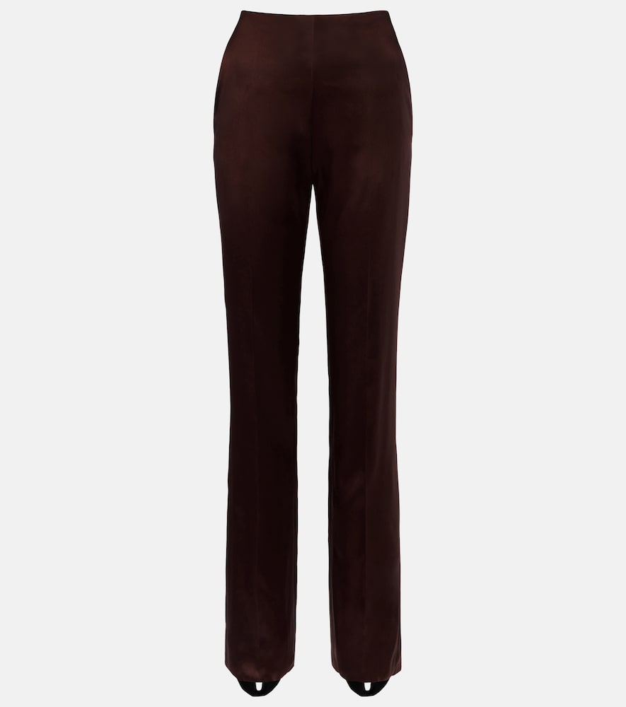 Valentino Silk-blend satin straight pants