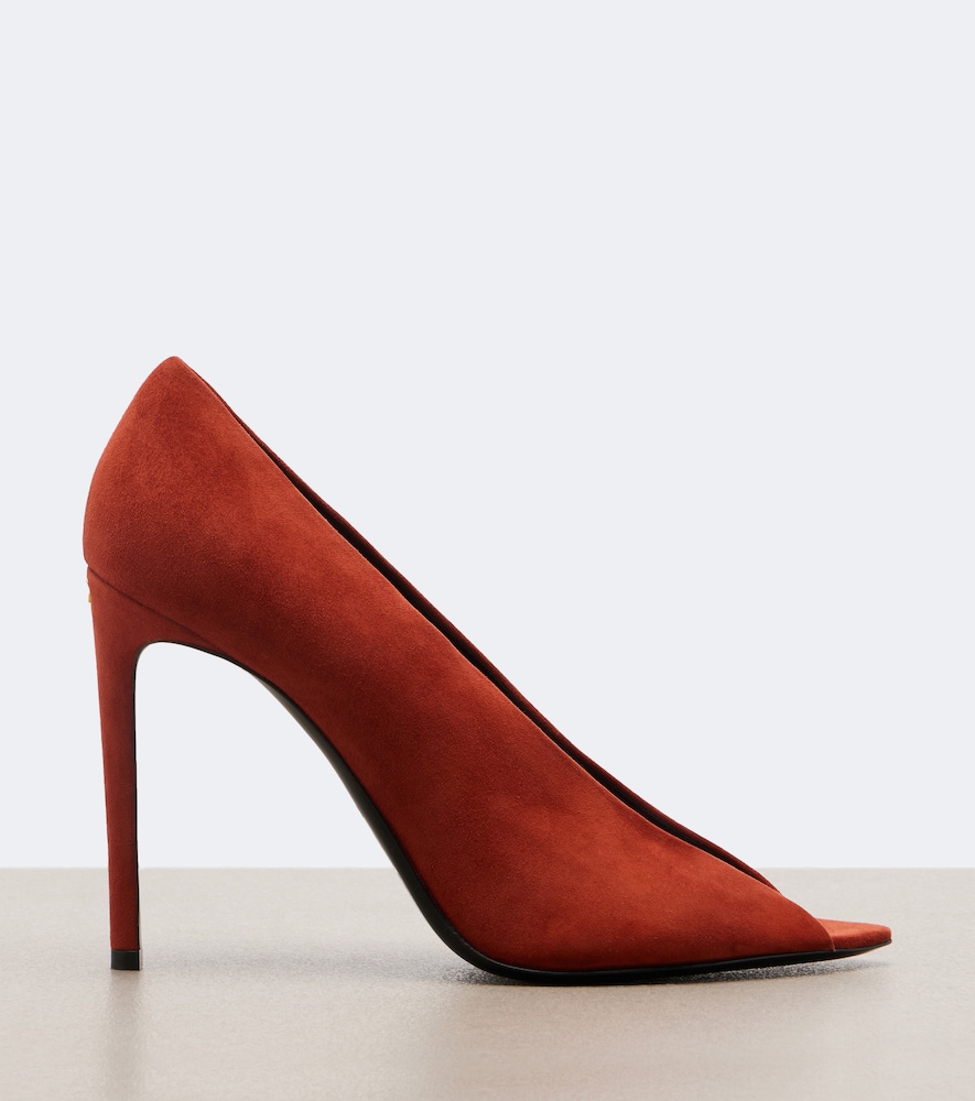 Garavani Révélé Suede Peep-Toe Pumps