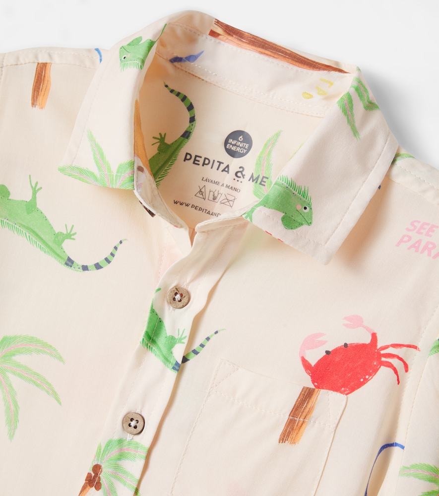  Pepita&me Pepita&me Printed Bowling Shirt 