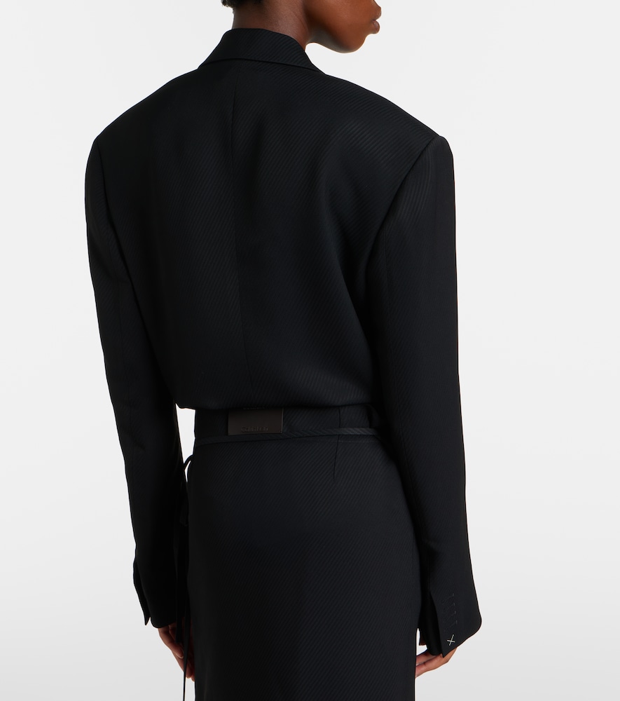  Calvin Klein Collection Calvin Klein Collection Petunia Striped Cropped Jacket 