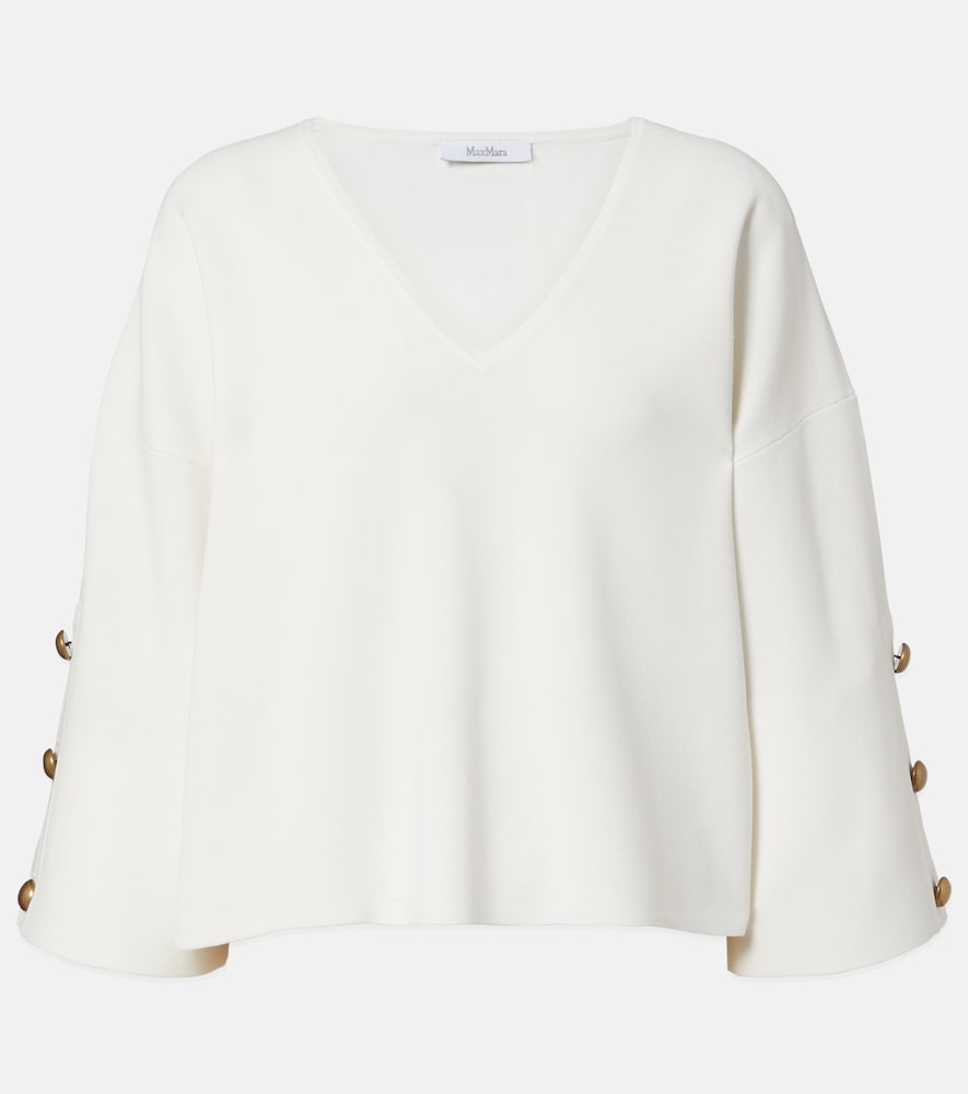Max Mara Embellished crêpe top