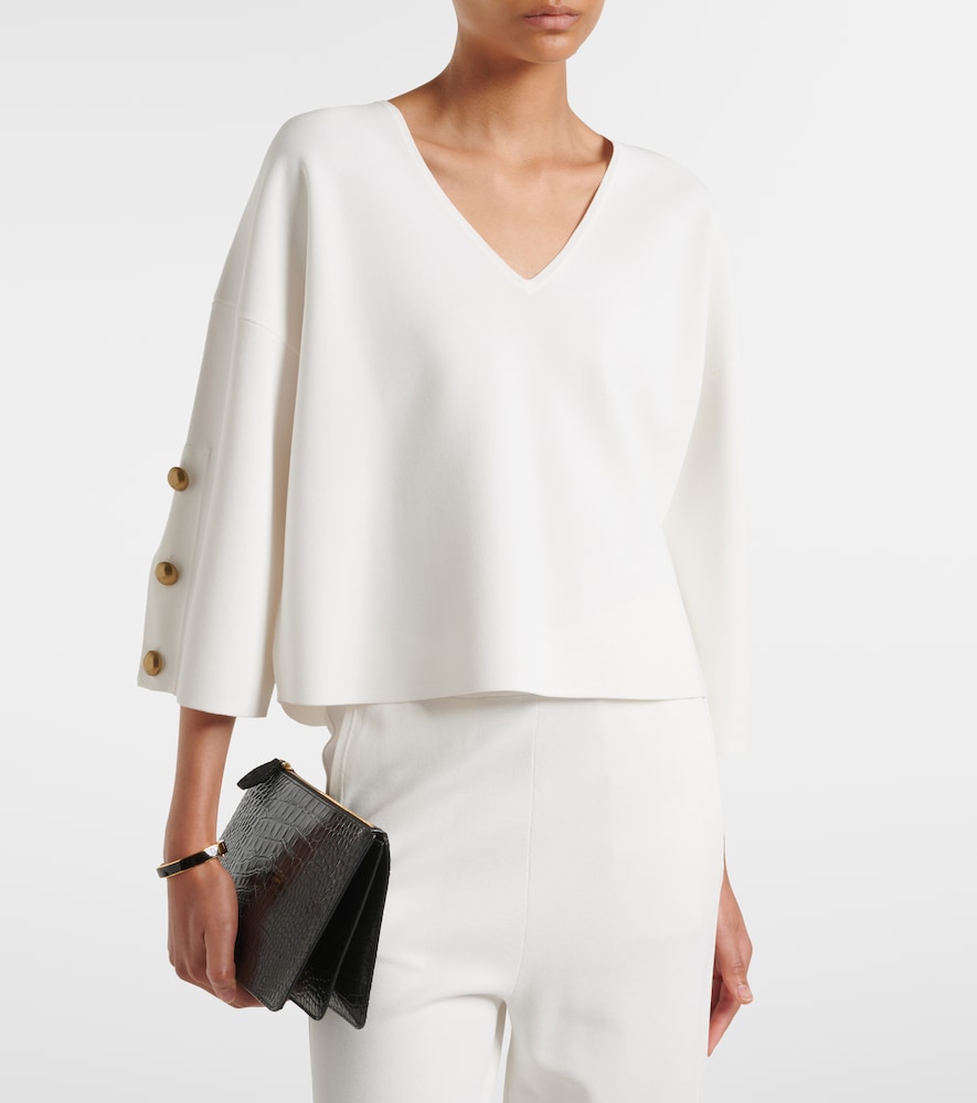 Max Mara Embellished crêpe top