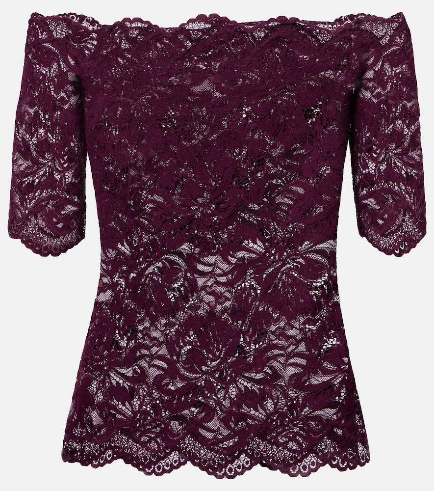 Rabanne Off-shoulder lace top | Thumbnail 6