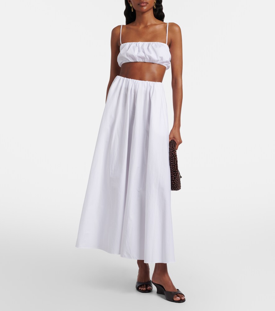  Staud Staud Cropped-top Fiore Aus Baumwolle 