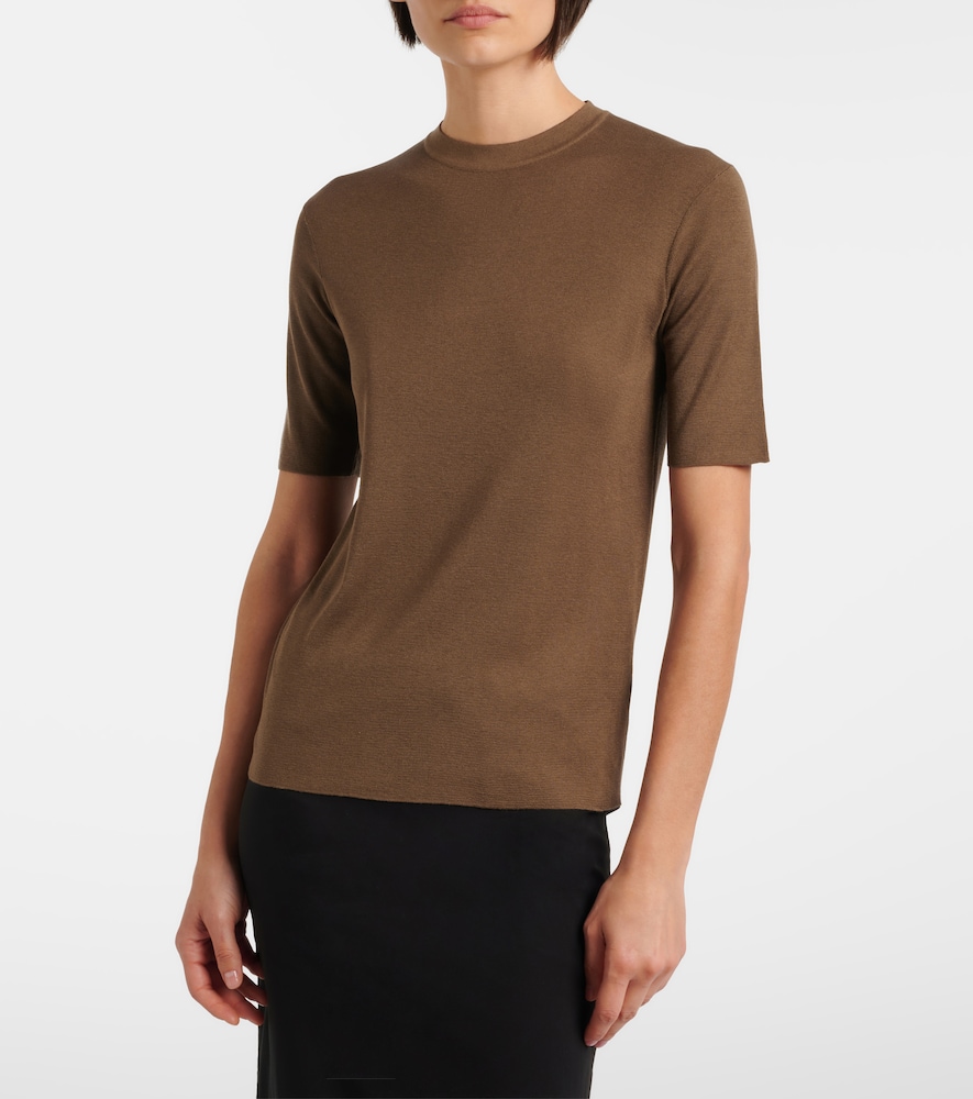  The Row The Row T-shirt Ozzi Aus Einem Seidengemisch 