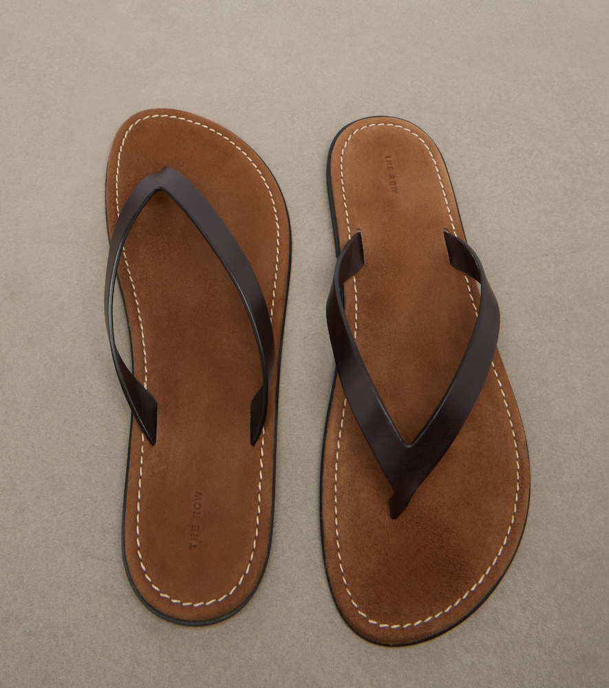  The Row The Row Beach Leather Thong Sandals 