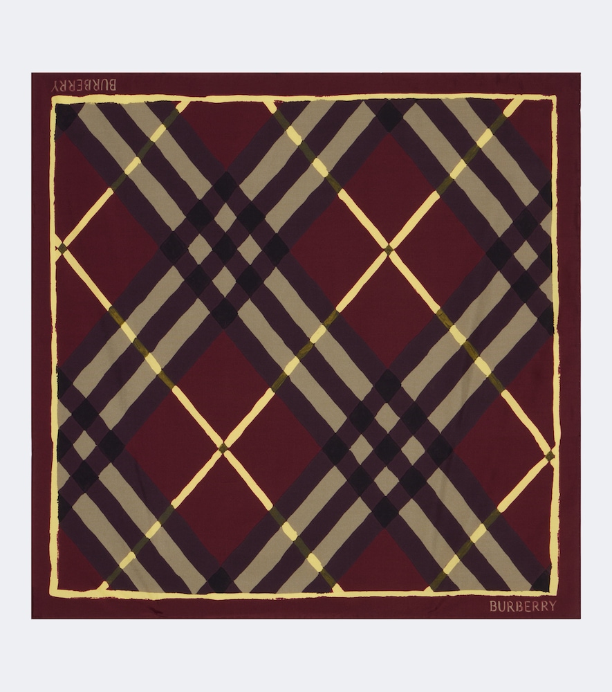 Sciarpa Check in twill di seta